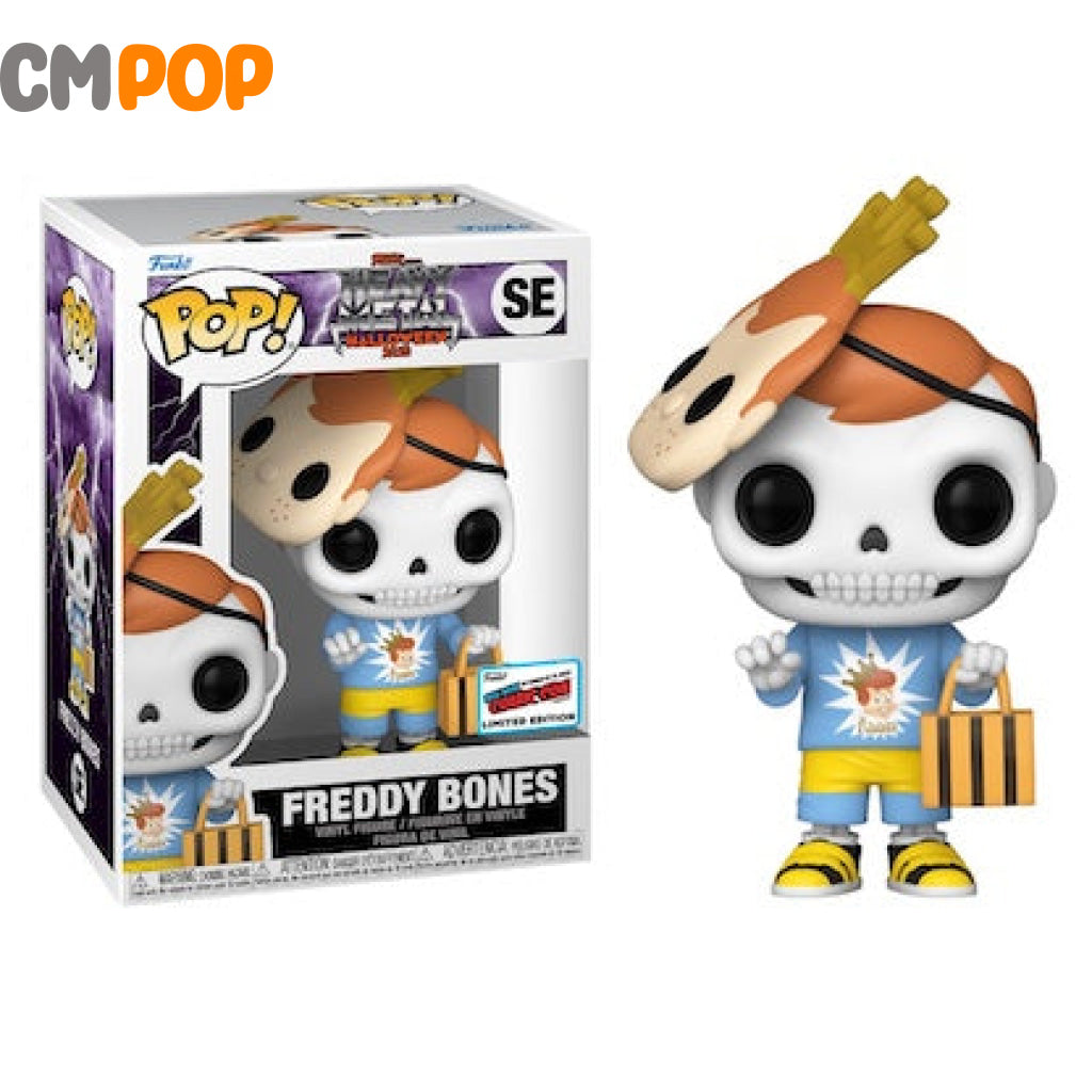 Freddy Bones - #Se Funko Pop! Nycc 2023 Stickered Convention Exclusive Heavy Metal Halloween Pop
