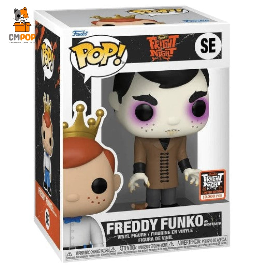 Freddy Funko As Nosferatu - #Se Pop! Limited 10 000 Pieces 9/10 Condition Pop