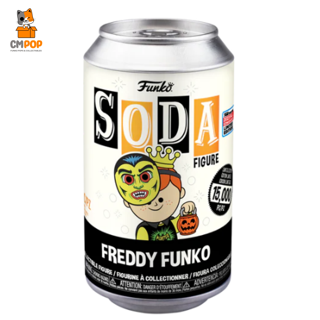 Freddy Funko - Vinyl Soda 15 000 Pieces Halloween Chance Of Chase Nycc 2023 Stickered Con Exclusive
