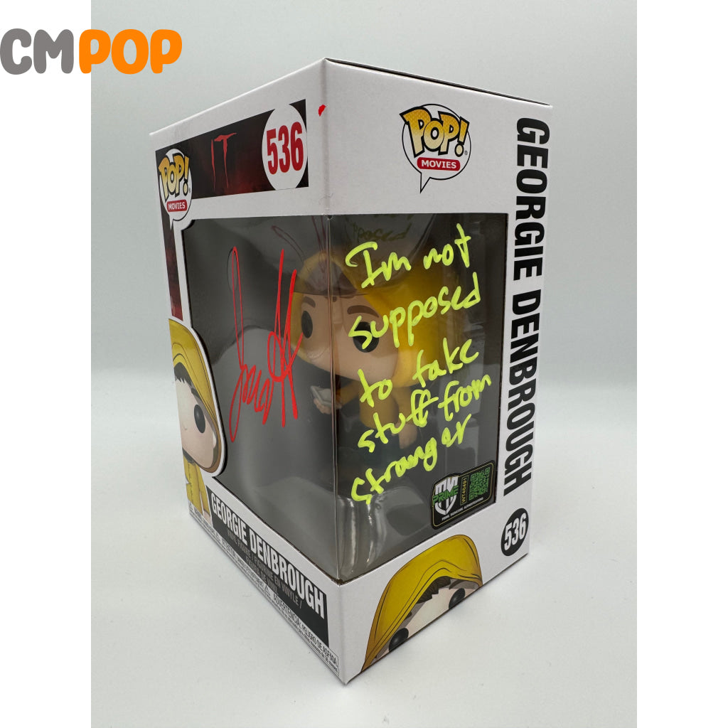 Georgie Denbrough - #536 Funko Pop! Movies It Signed By Jackson Robert Scott Certified Pop
