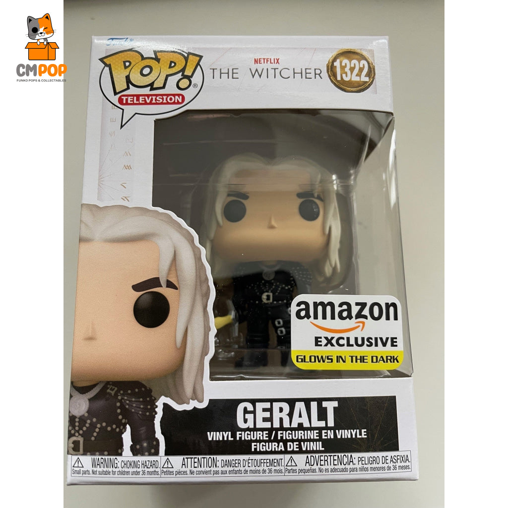 Geralt With Sword - #1322 Funko Pop! The Witcher Gitd Amazon Exclusive Pop