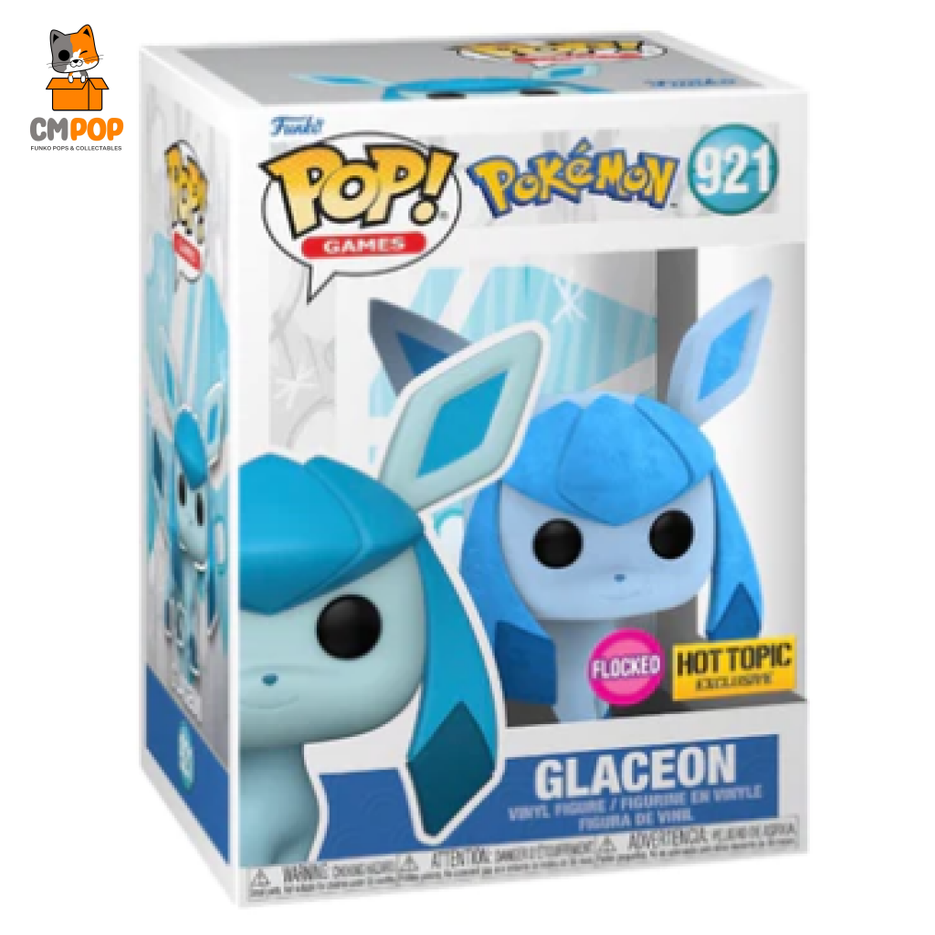 Glaceon Flocked - #921 Funko Pop! Pokemon Hot Topic Exclusive Pop