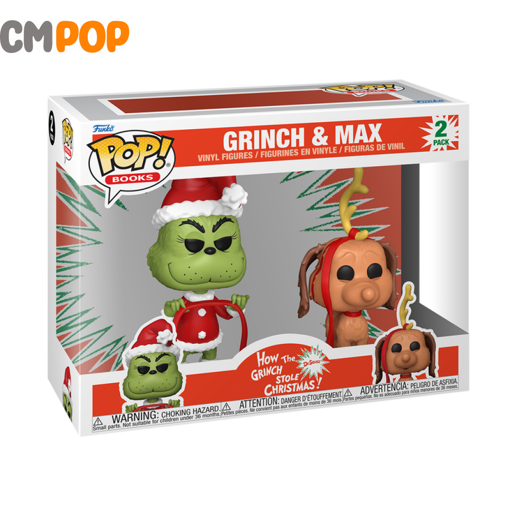 Grinch With Max 2 Pack - Funko Pop! How The Stole Christmas Dr Seuss Books Pop