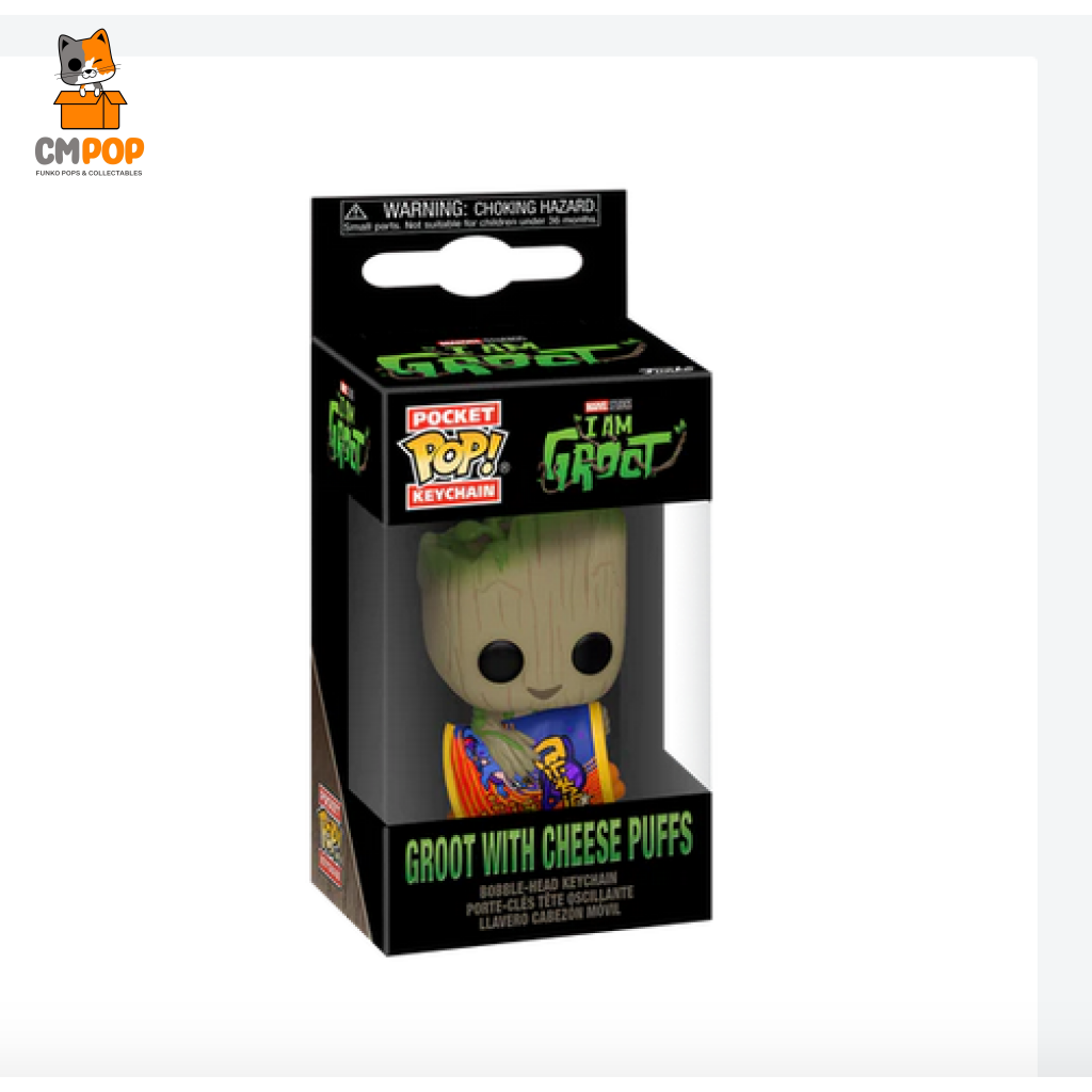 Groot With Cheese Puffs - Funko Pop! Keychain Marvel Pop