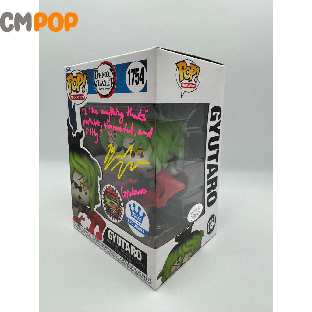 Gyutaro - #1754 Funko Pop! Animation Demon Slayer -Zohan Collectables Exclusive Signed By Brandon