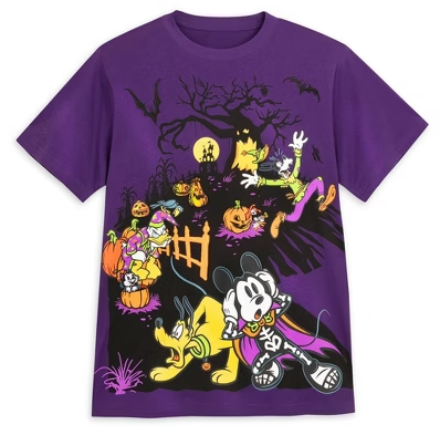 Mickey & friends purple halloween shirt - ADULT