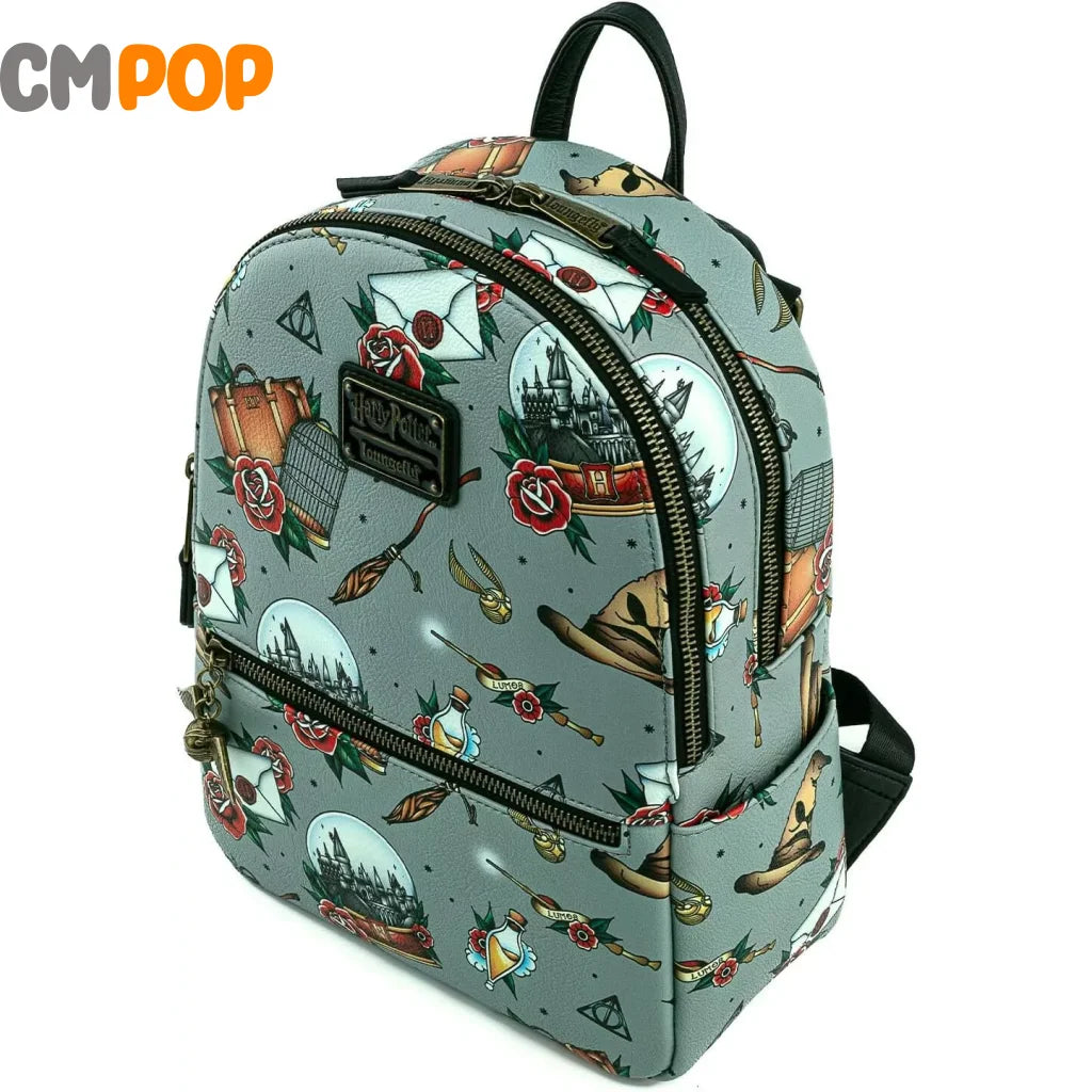 Harry Potter Tattoo Aop Mini Backpack - Loungefly