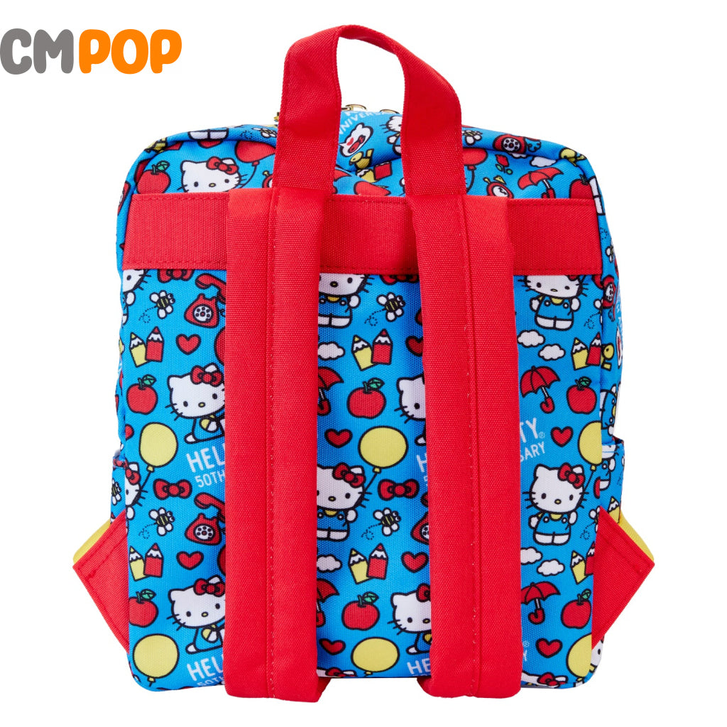 Hello Kitty 50Th Anniversary Classic Aop Nylon Square - Mini Backpack Loungefly