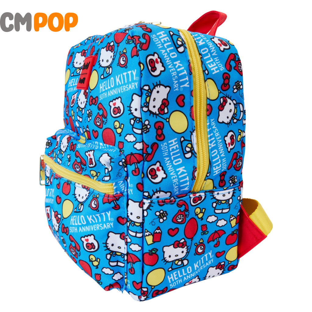 Hello Kitty 50Th Anniversary Classic Aop Nylon Square - Mini Backpack Loungefly