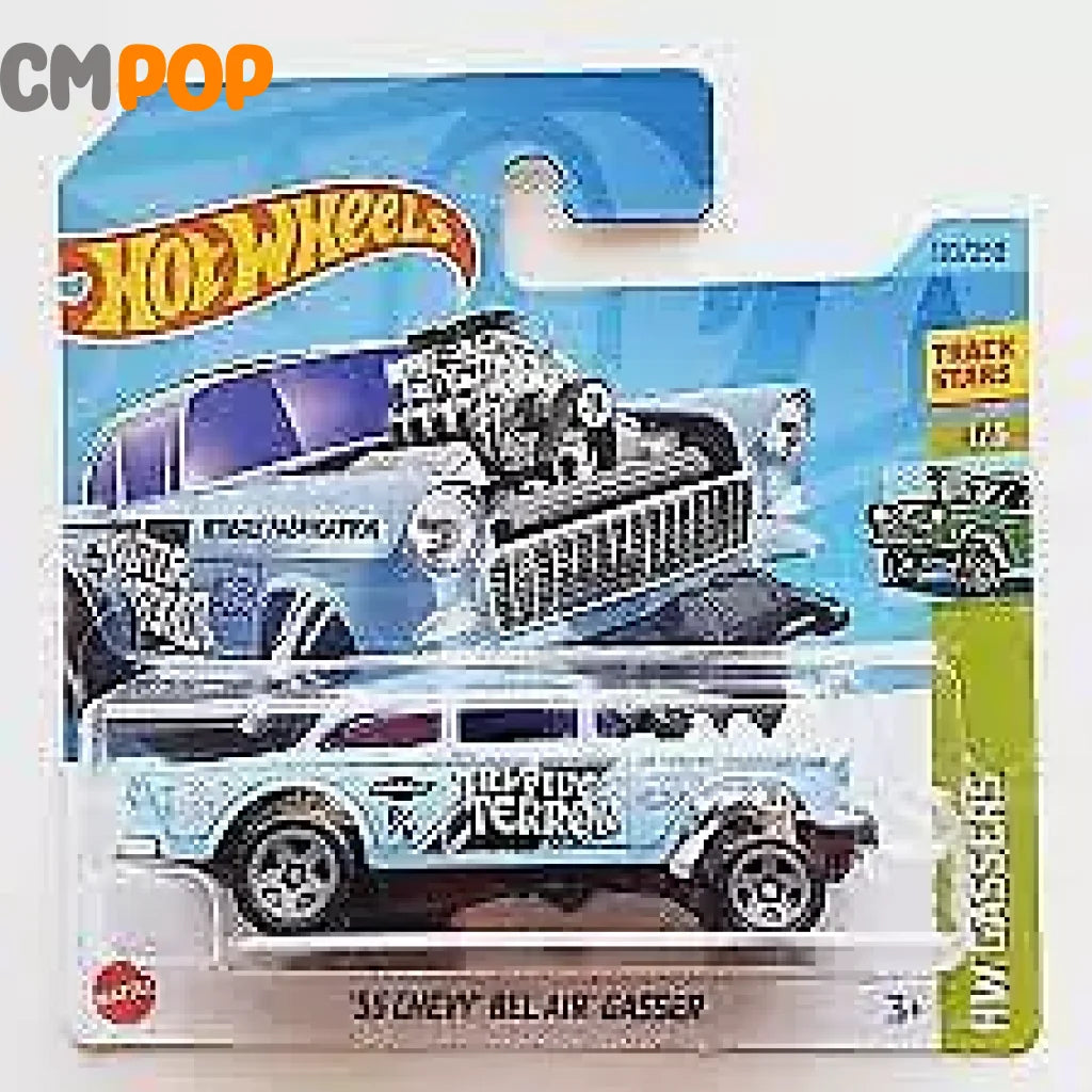 Hot Wheels - HW Gassers - ’55 Chevy Bel Air Gasser (Track Stars) (110/250) - Sky Blue (Half Card) Toy