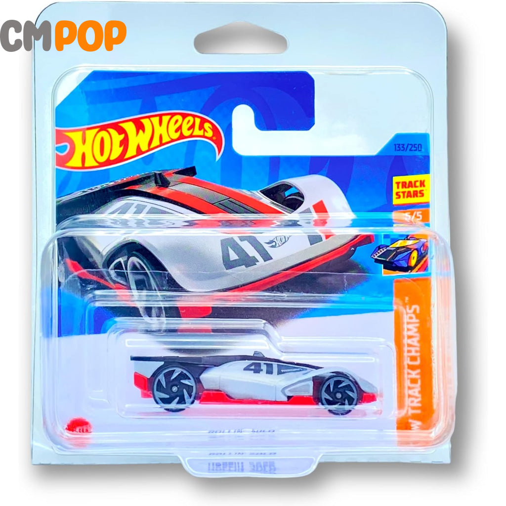 Hot Wheels - HW Track Champs - Rollin’ Solo (Track Stars) (133/250) - Red (Half Card) Toys & Games