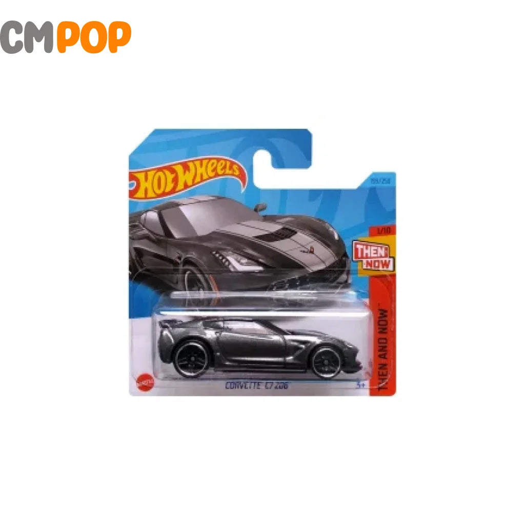 Hot Wheels - Then And Now - Corvette C7 Z06 (193/250) - Black (Half Card) Toy