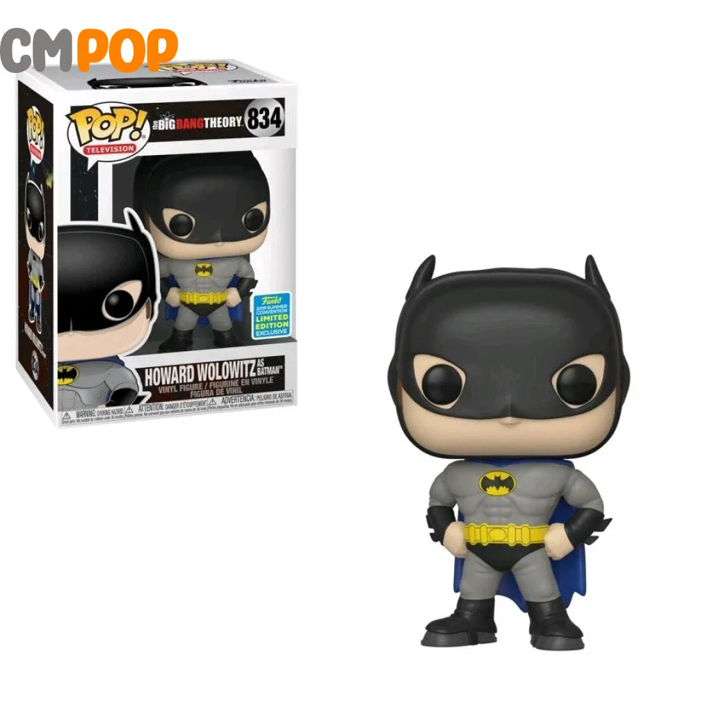 Howard Wolowitz As Batman - #834 - Funko Pop! - Big Bang Theory - 2019 Summercon Exclusive Funko Pop