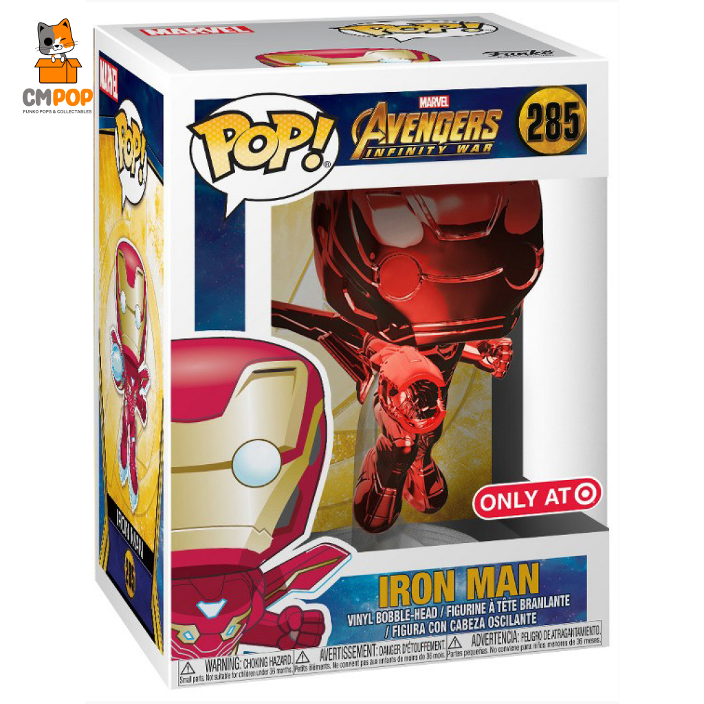 Iron Man Red Chrome - #285 Funko Pop! Marvel Avengers Target Exclusive Pop