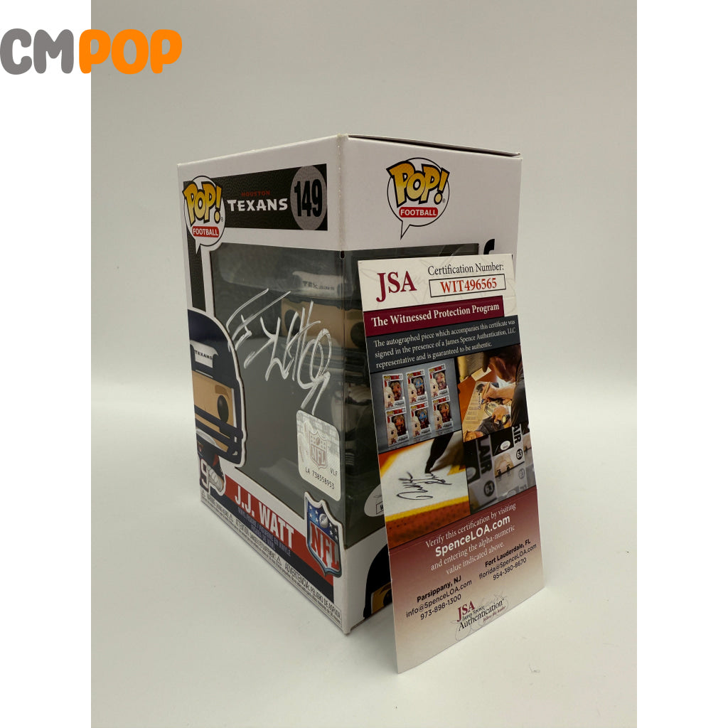 J.J. Watt - #149 - Funko Pop! - Football - Texans - NFL - Signed by - Certified Pop! Funko Pop