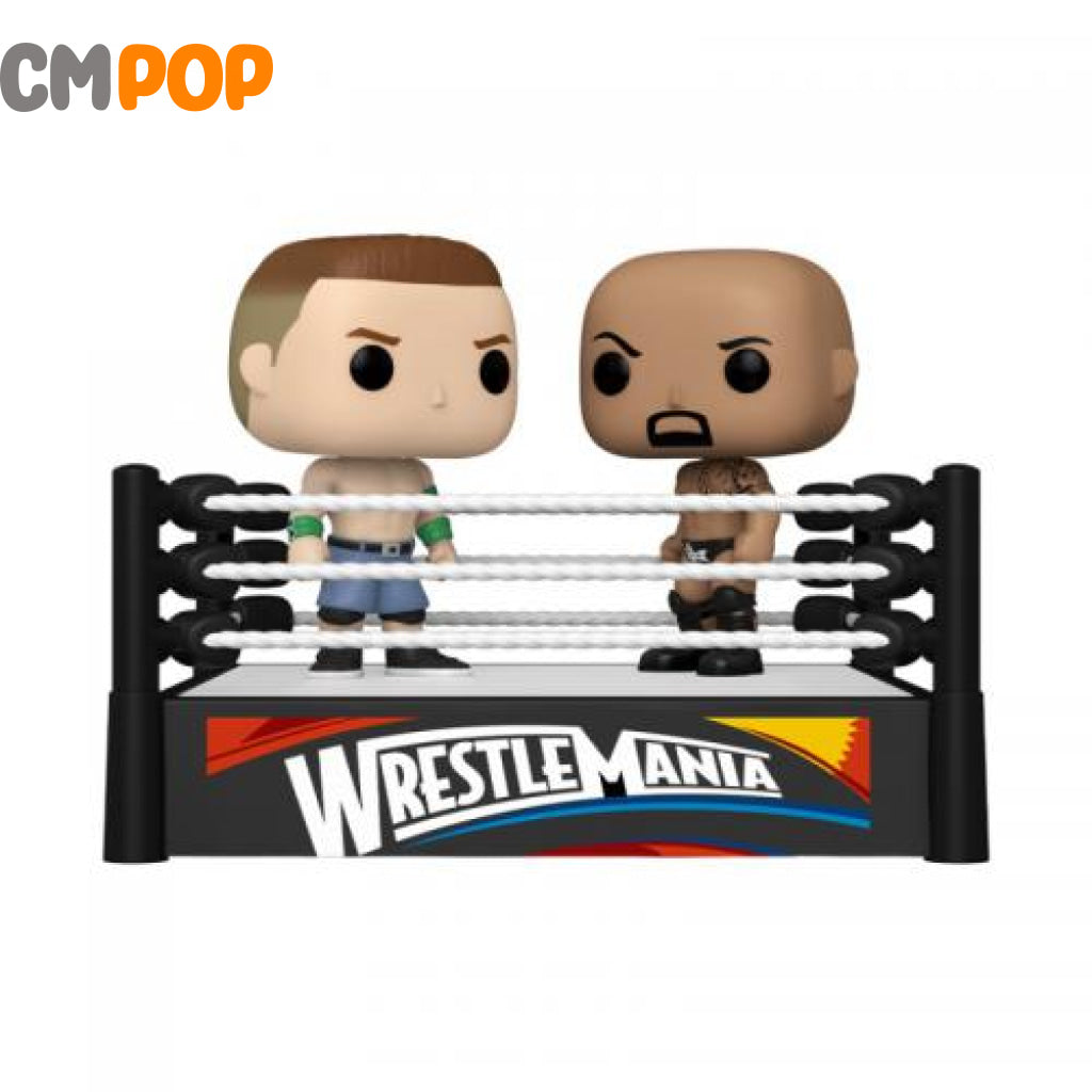 John Cena And The Rock - Wrestlemania Funko Pop! Wwe Pop Moment Pop