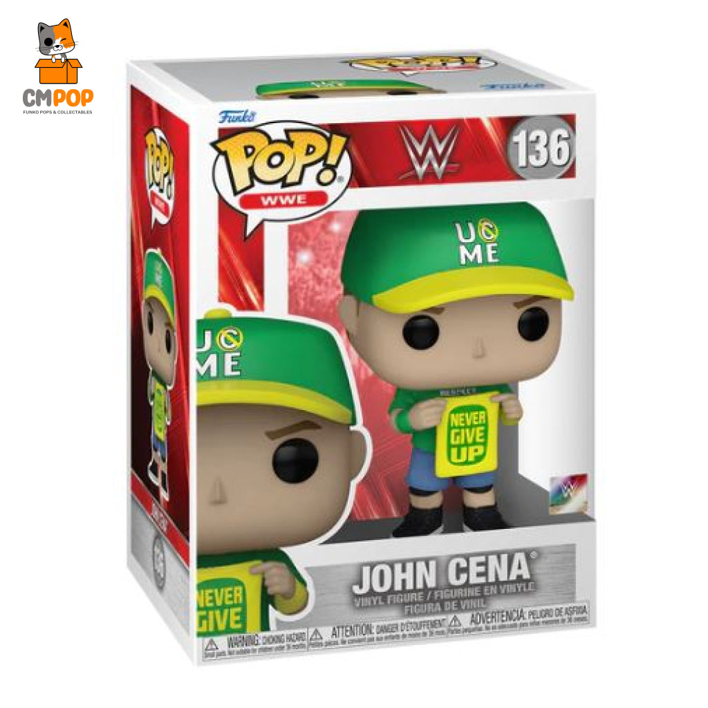 John Cena Never Give Up - #136 Funko Pop! Wwe Pop