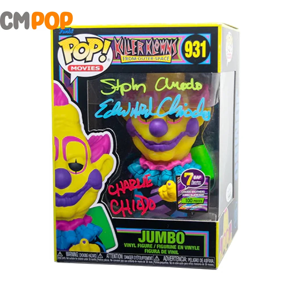 Jumbo- #931 - Funko Pop! Movies Killer Klowns Form Outer Space Signed By The Chiodo Brothers (100
