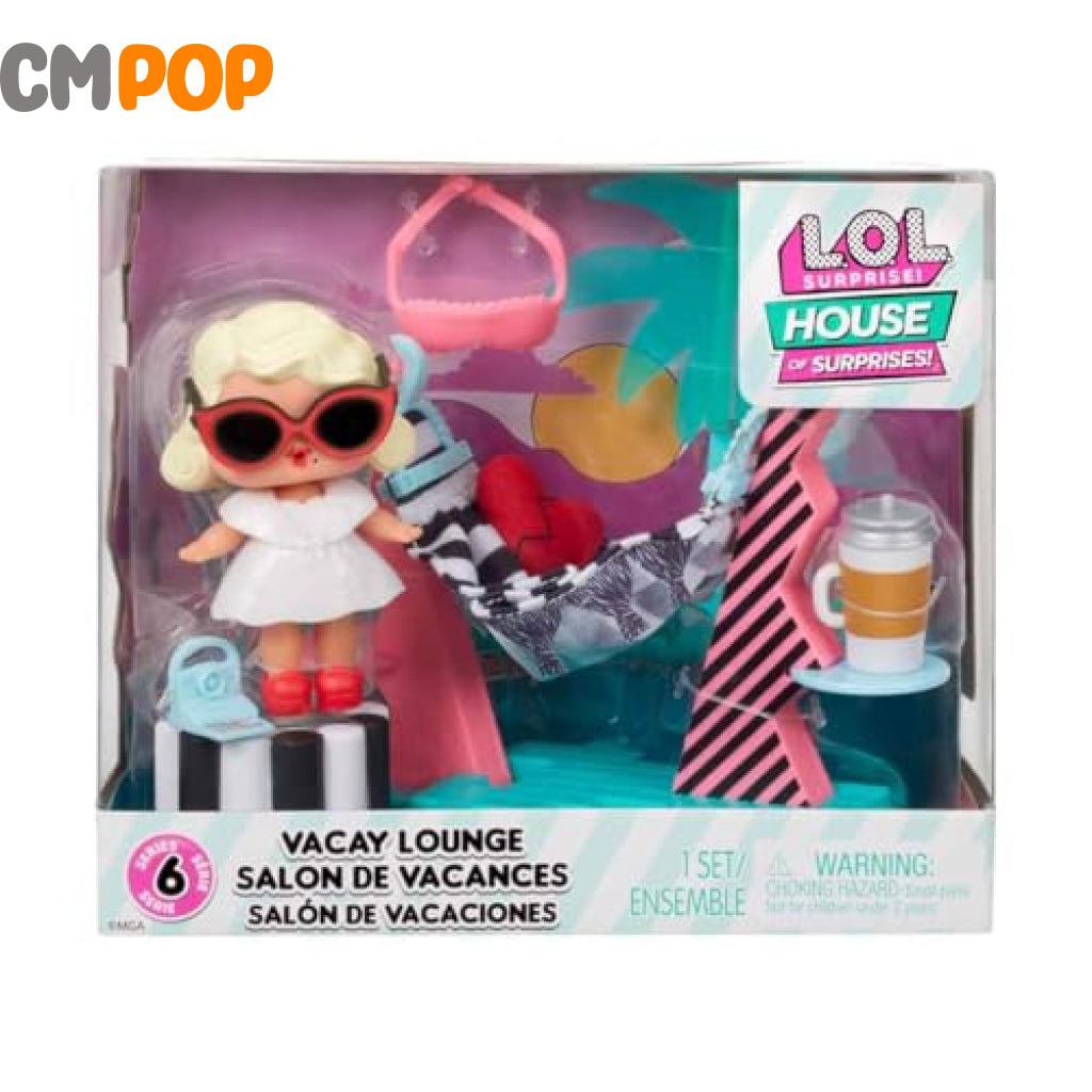 L.O.L. Surprise - OMG House of Surprises - Vacay Lounge Playset S6 w/ Leading Baby Toy
