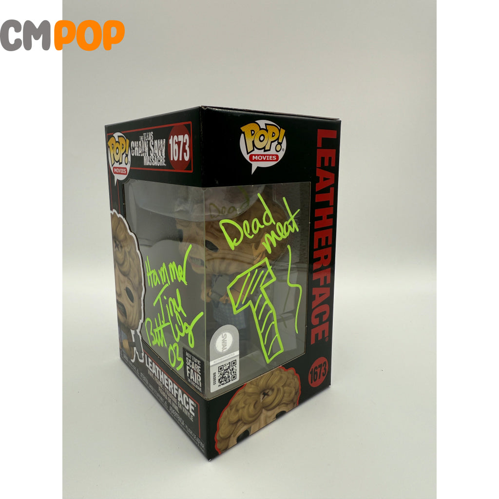 Leatherface - #1673 - Funko Pop! - Movies - The Chainsaw Massacre - Hot Topic Scare Fair - Signed by - Certified Pop!