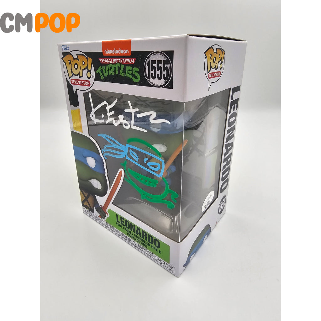 Leonardo - #1555 Funko Pop! Retro Toys Nickelodeon Teenage Mutant Hero Turtles Signed By Kevin