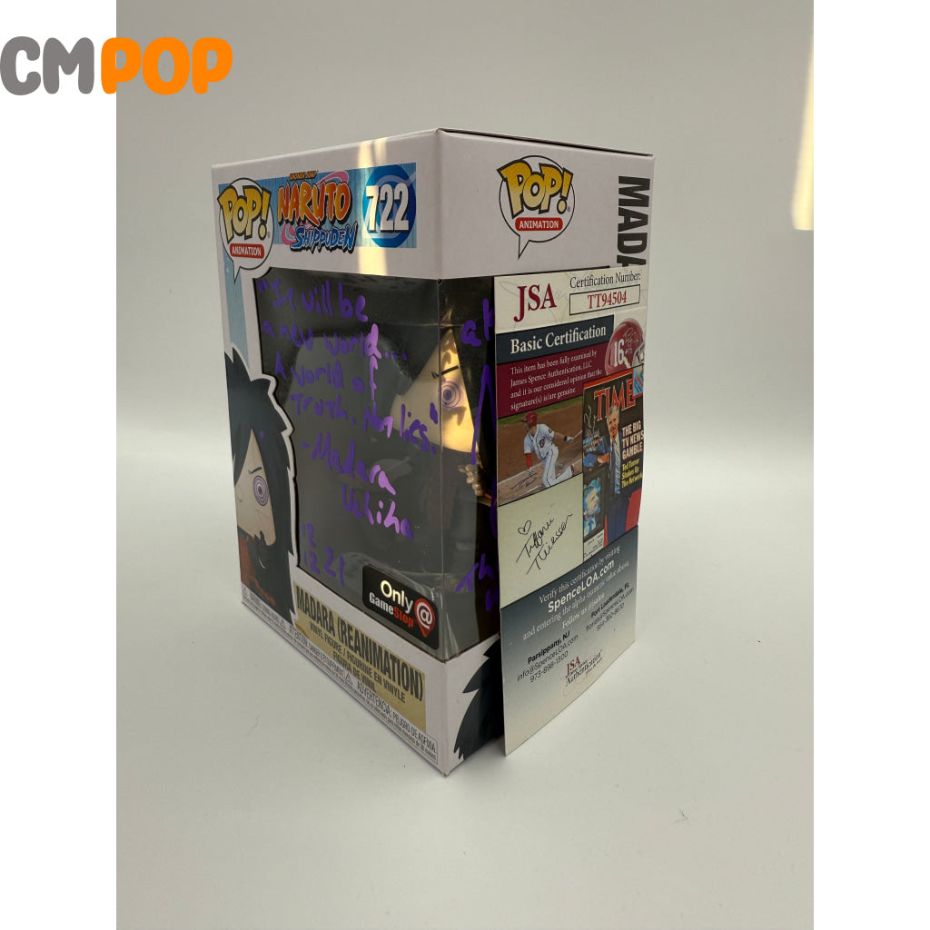 Madara (Reanimation) - #722 - Funko Pop! - Animation - Naruto Shippuden - Gamestop Exclusive - Signed by - Certified