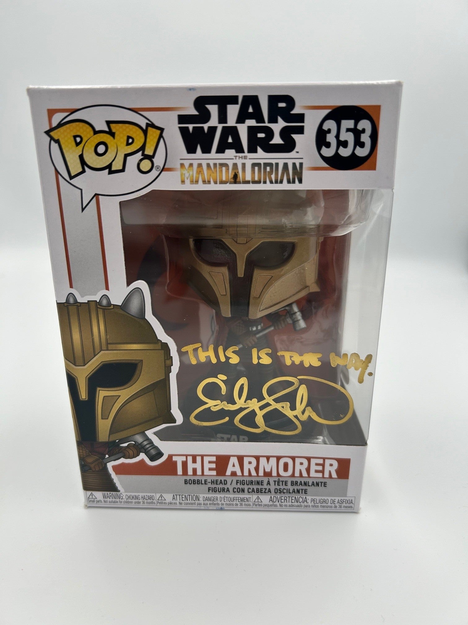 The Armourer - #353 - Funko Pop! - Star Wars The Mandalorian - Signed By  Emily Swallow
