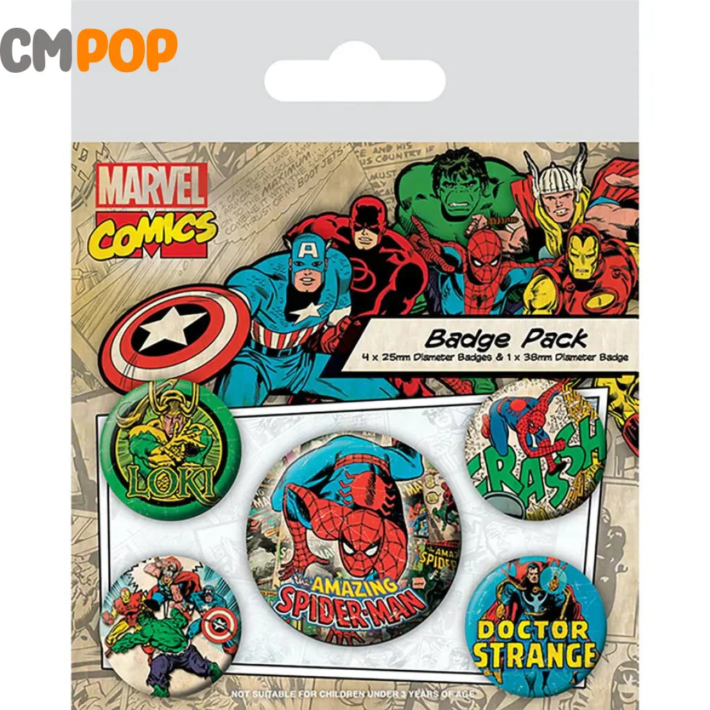 Marvel Comics (Spider-Man) Badge Pack Badges