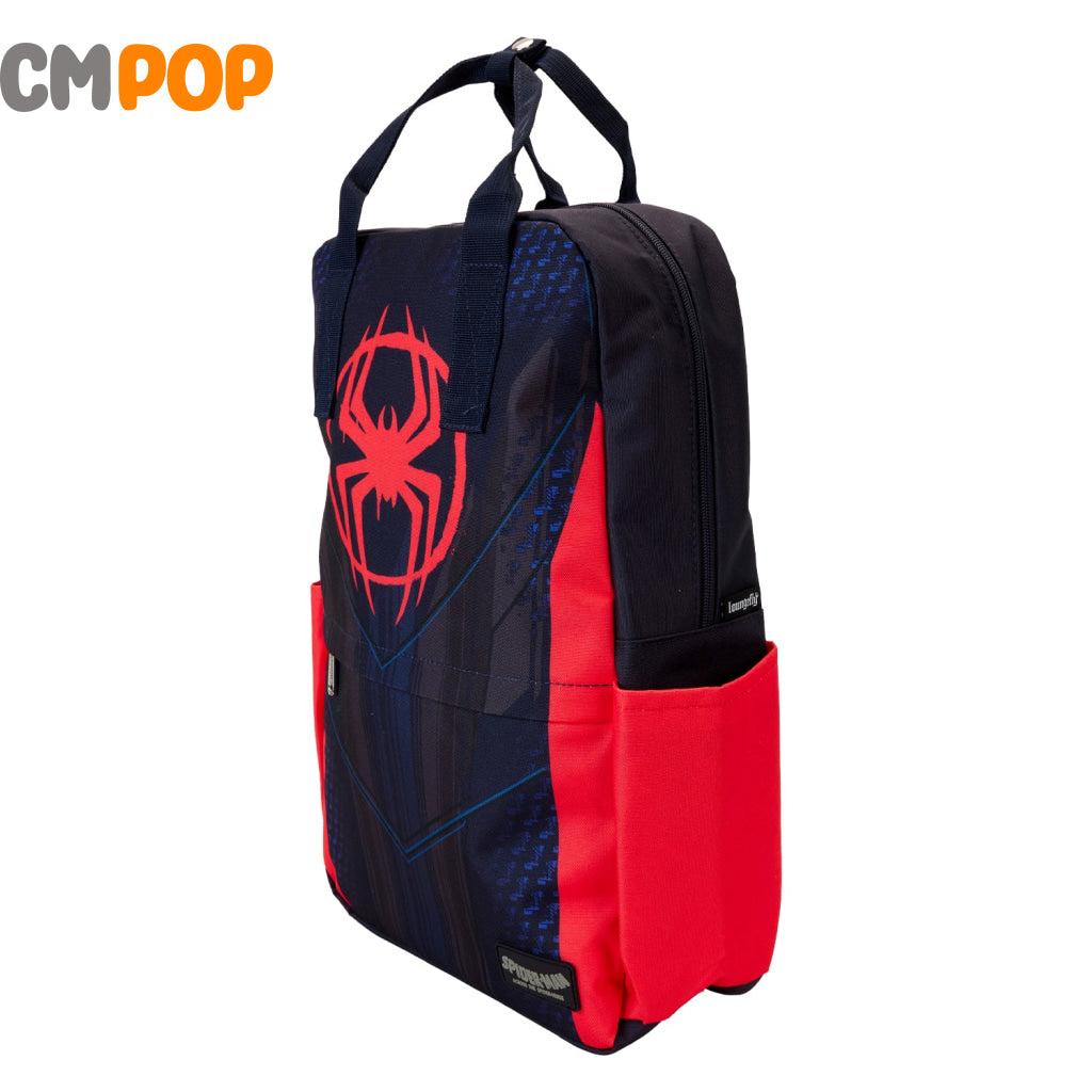 Marvel Spiderverse Miles Morales Suit Full Size Nylon Backpack - Loungefly Backpack