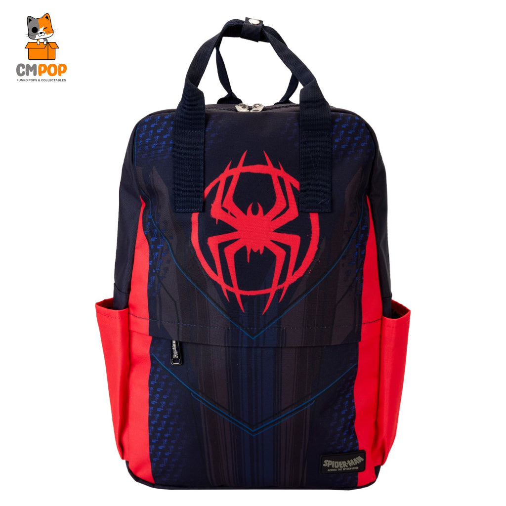 Marvel Spiderverse Miles Morales Suit Full Size Nylon Backpack - Loungefly Backpack
