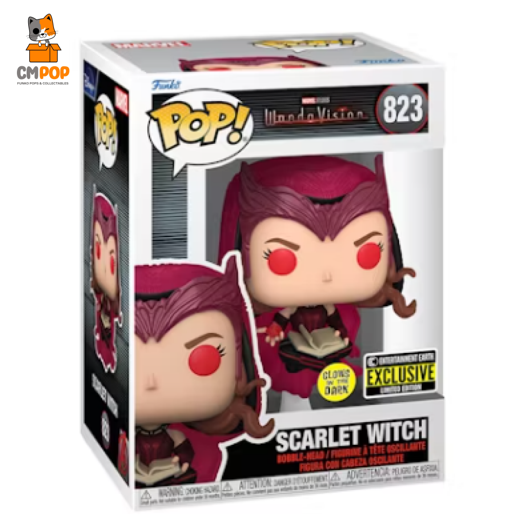 Marvel Wandavision - Scarlet Witch #823- Funko Pop! Gitd Entertainment Earth Exclusive Pop