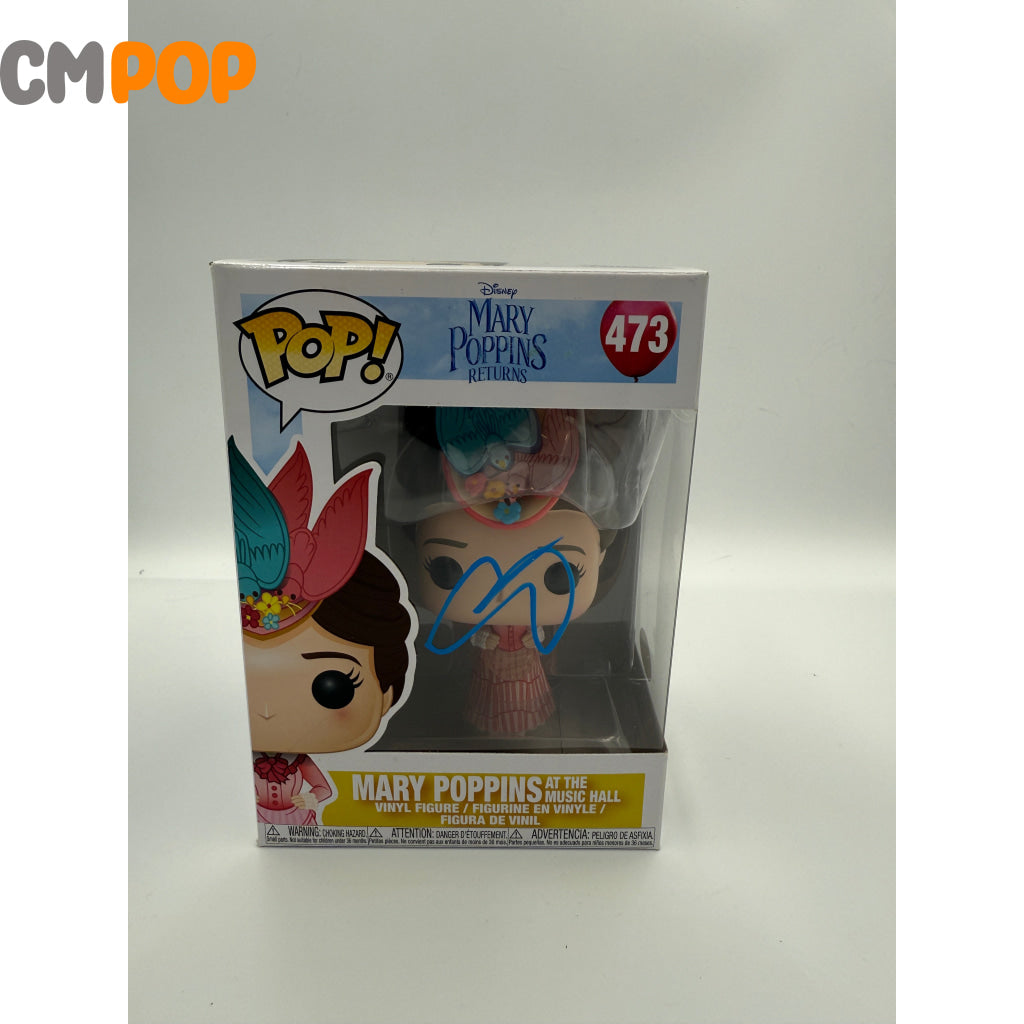 Mary Poppins at the Music Hall - #473 - Funko Pop! - Mary Poppins Returns - Signed by Emily Blunt- Certified Pop! Funko