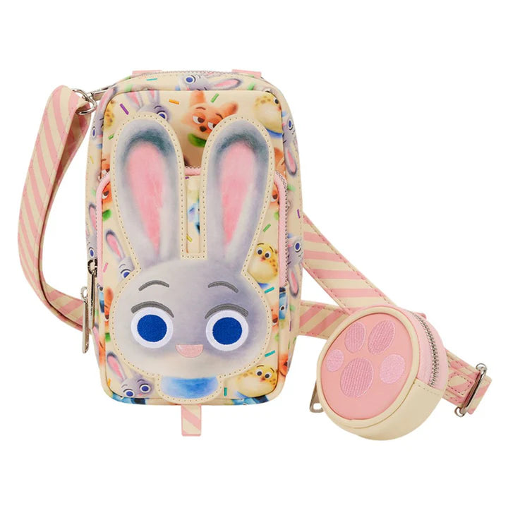Disney Zootopia 2 Judy Hopps Cotton Candy Cosplay Cell Phone Crossbody Bag with Coin Bag- Crossbody - Loungefly