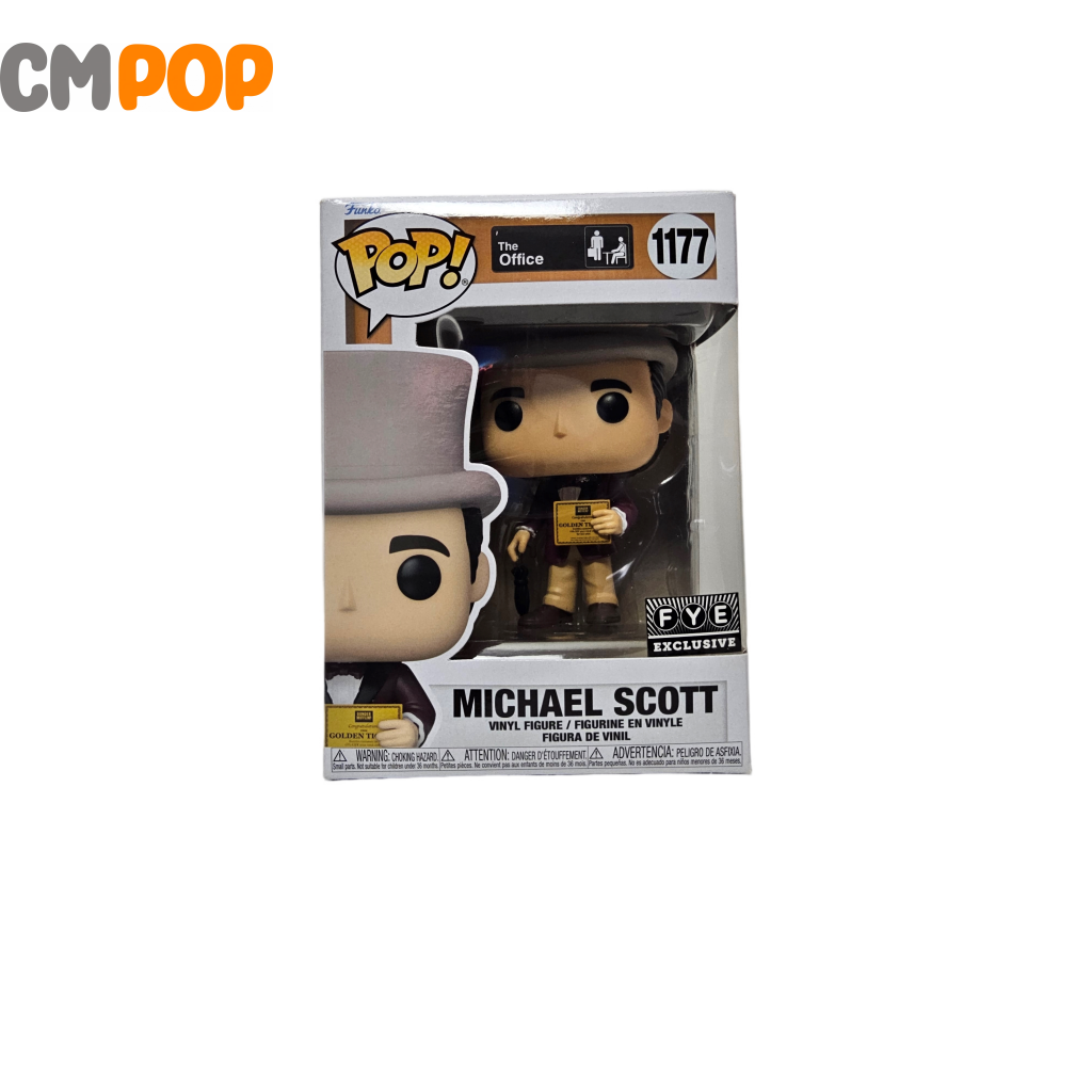 Michael Scott Golden Ticket - #1177 The Office Fye Exclusive Funko Pop