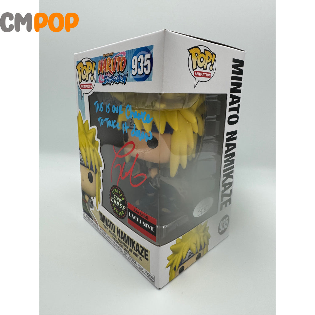 Minato Namikaze- #935 - Funko Pop! Animation Naruto Shippuden Aaa Anime Exclusive Glow Chase Signed