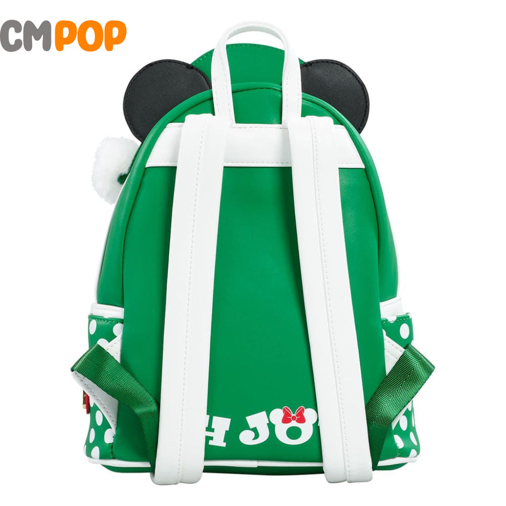 Minnie Mouse Black Polka Dot Christmas Mini Backpack - Loungefly