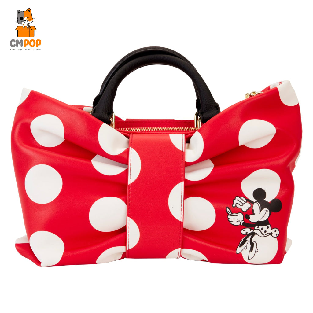 Minnie Rocks The Dots Figural- Disney - Loungefly Bow Cross Body Bag