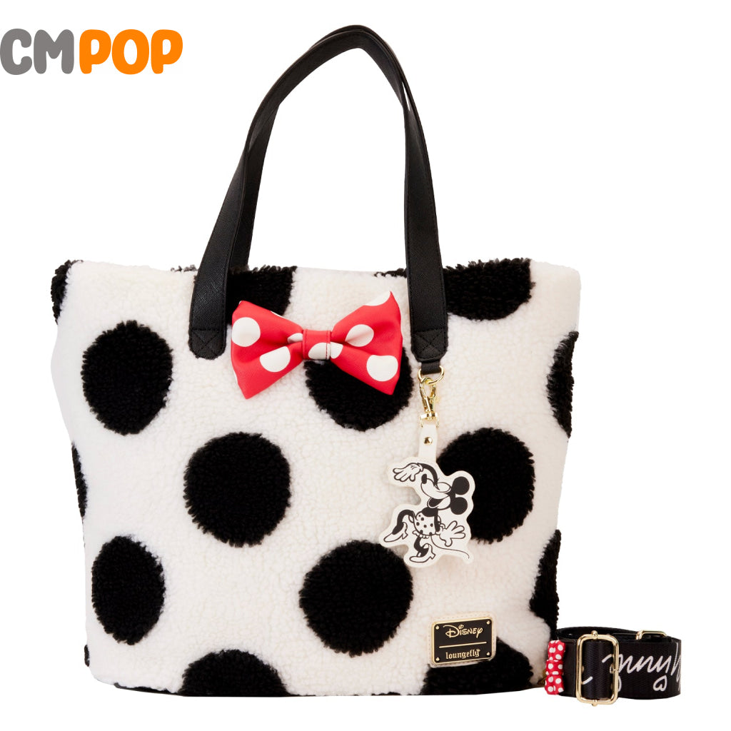 Minnie Rocks The Dots Sherpa Tote Bag - Disney Loungefly