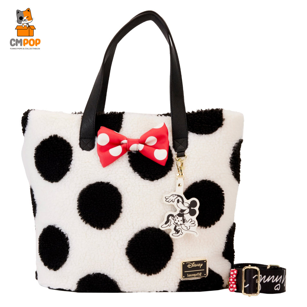 Minnie Rocks The Dots Sherpa Tote Bag - Disney Loungefly