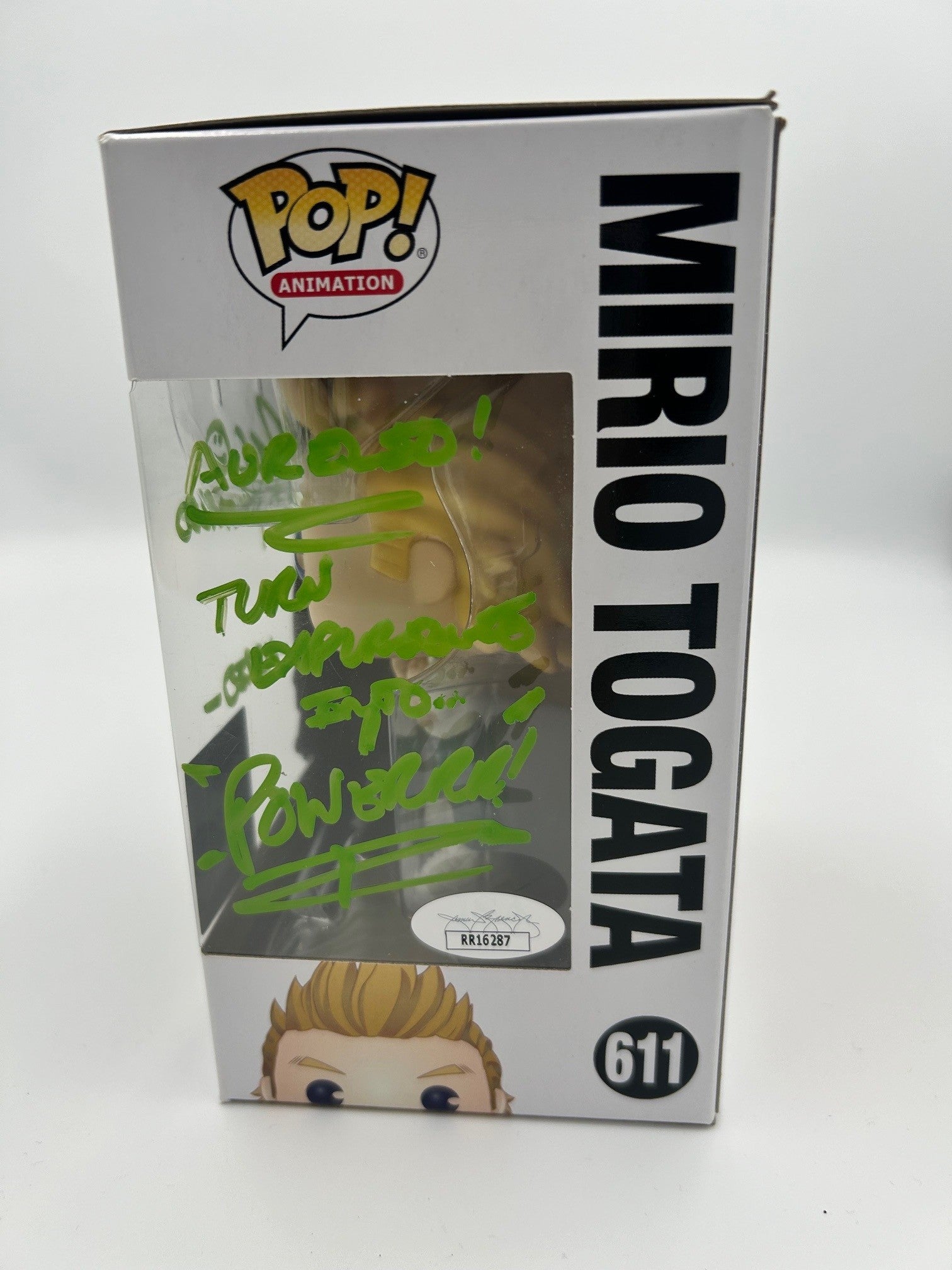 Mirio Togata - #611 - Funko Pop! - Animation - My Hero Academia - Chalice Collectables Exclusive - Signed by Ricco Fajardo