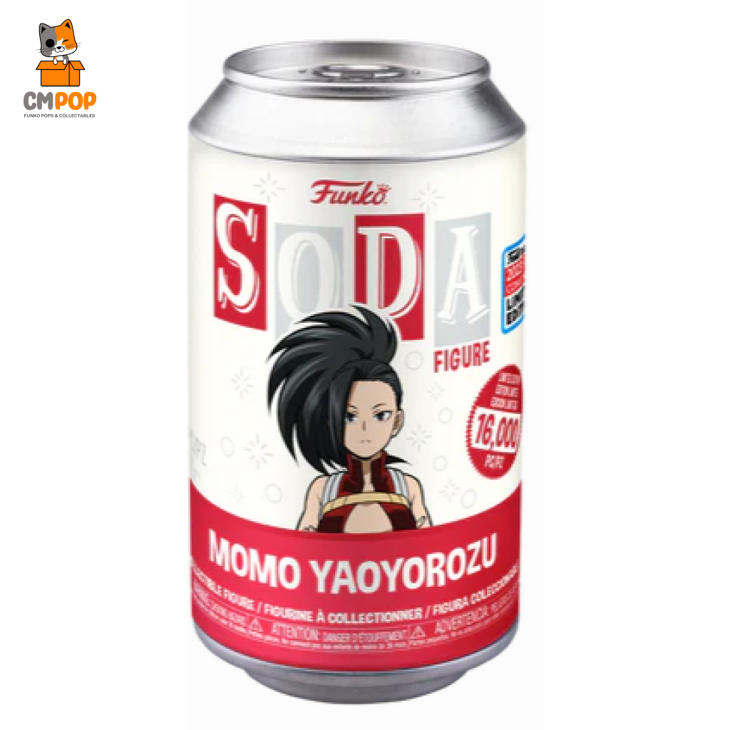 Momo Yayorozu - Funko Vinyl Soda 16 000 Pieces My Hero Academia Anime Chance Of Chase Nycc 2023