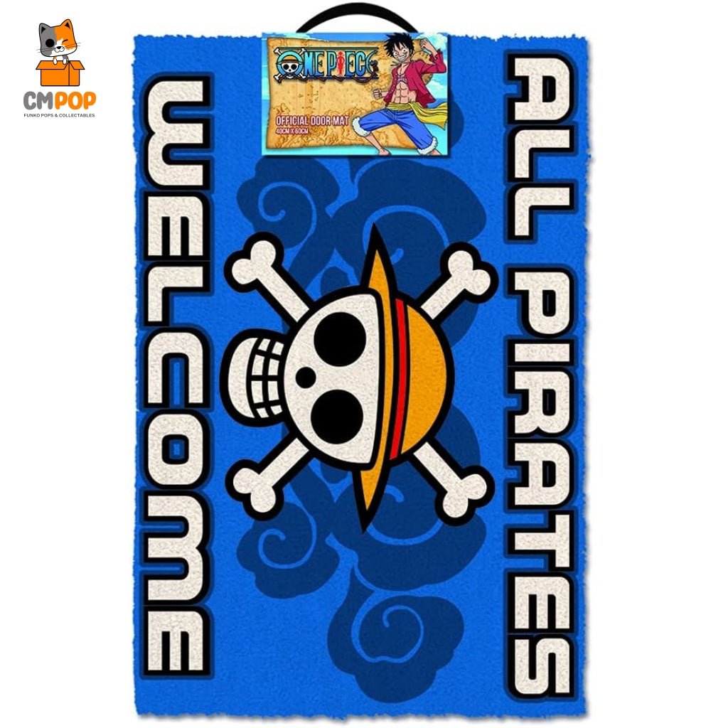 One Piece (All Pirates Welcome) 60 X 40Cm Coir Doormat