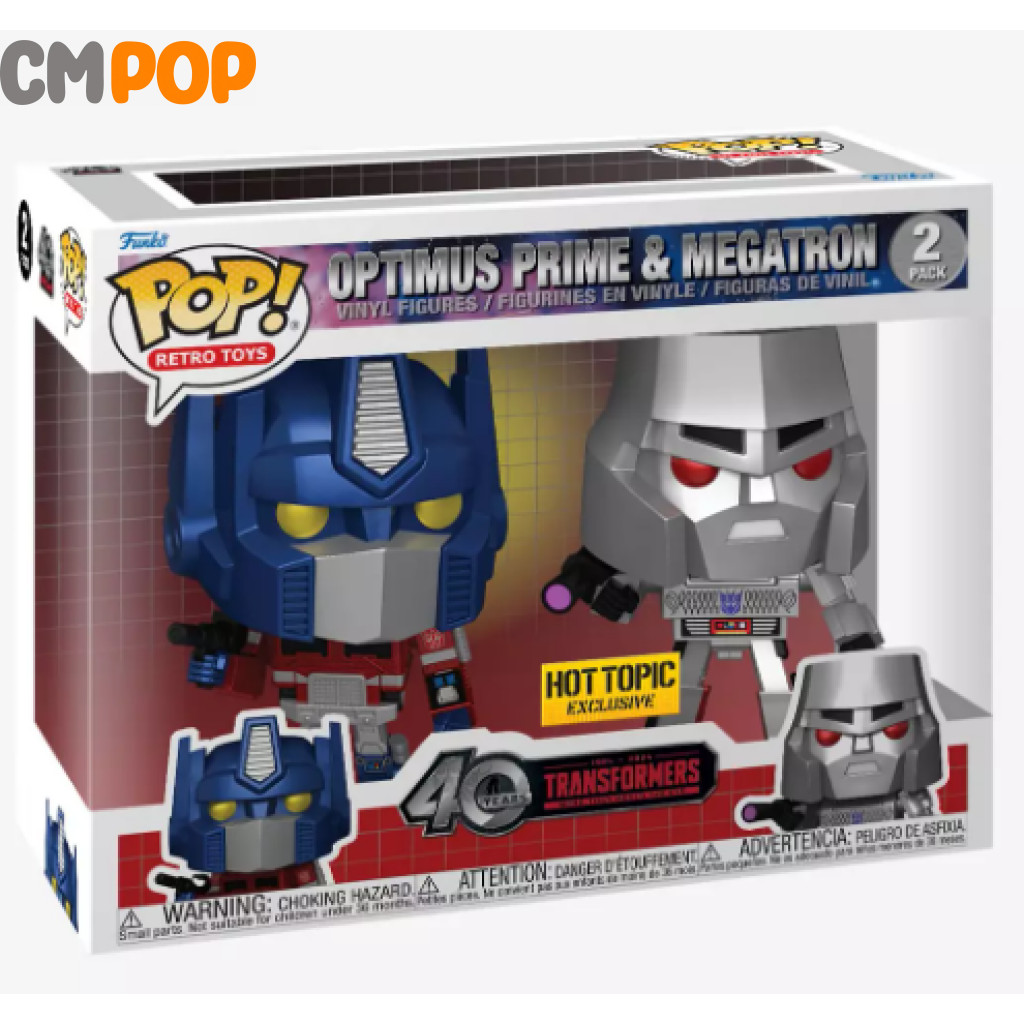 Optimus Prime And Megatron- 2 Pack - Funko Pop! -Transformers Retro Toys Hot Topic Exclusive Pop
