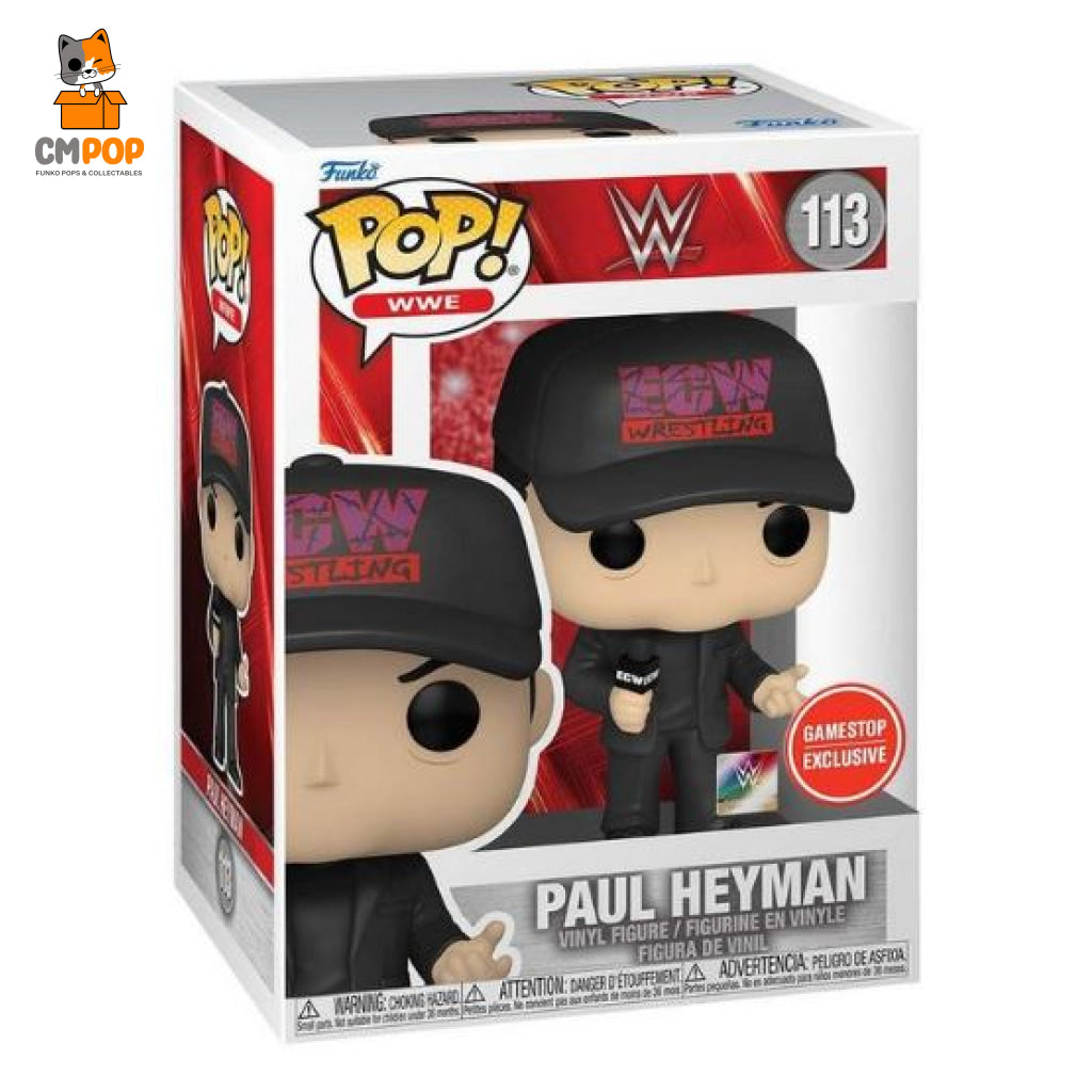 Paul Heyman - #113 Funko Pop! Wwe Gamestop Exclusive Pop