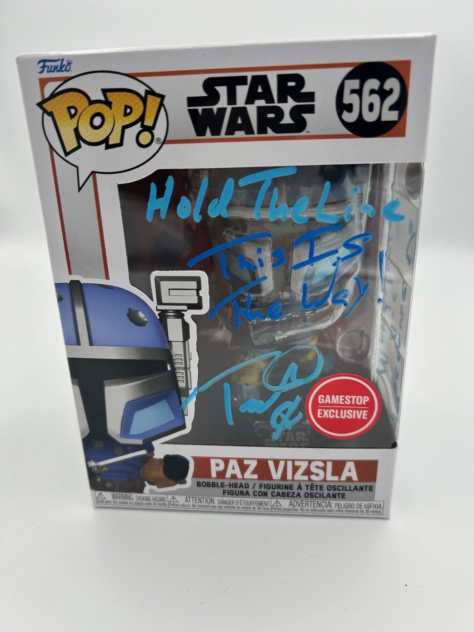 Paz Vizsla - #562 - Funko Pop! - Star Wars - Signed By Tait Fletcher -  Gamestop Exclusive