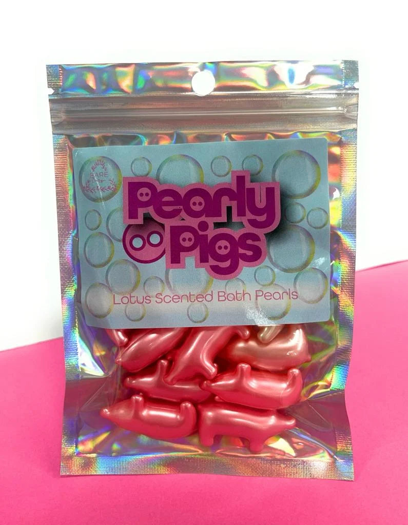 Pearly Pigs Bath Pearls  -  Lotus Scented Bath Pearls -Bare Boutique