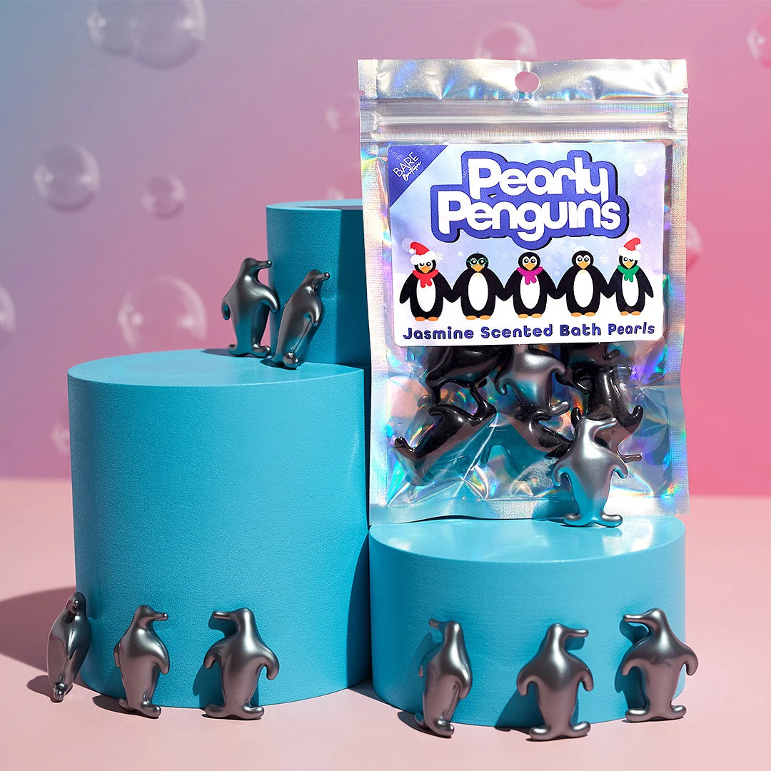 Pearly Penguins  -  Jasmine Scented Bath Pearls -Bare Boutique