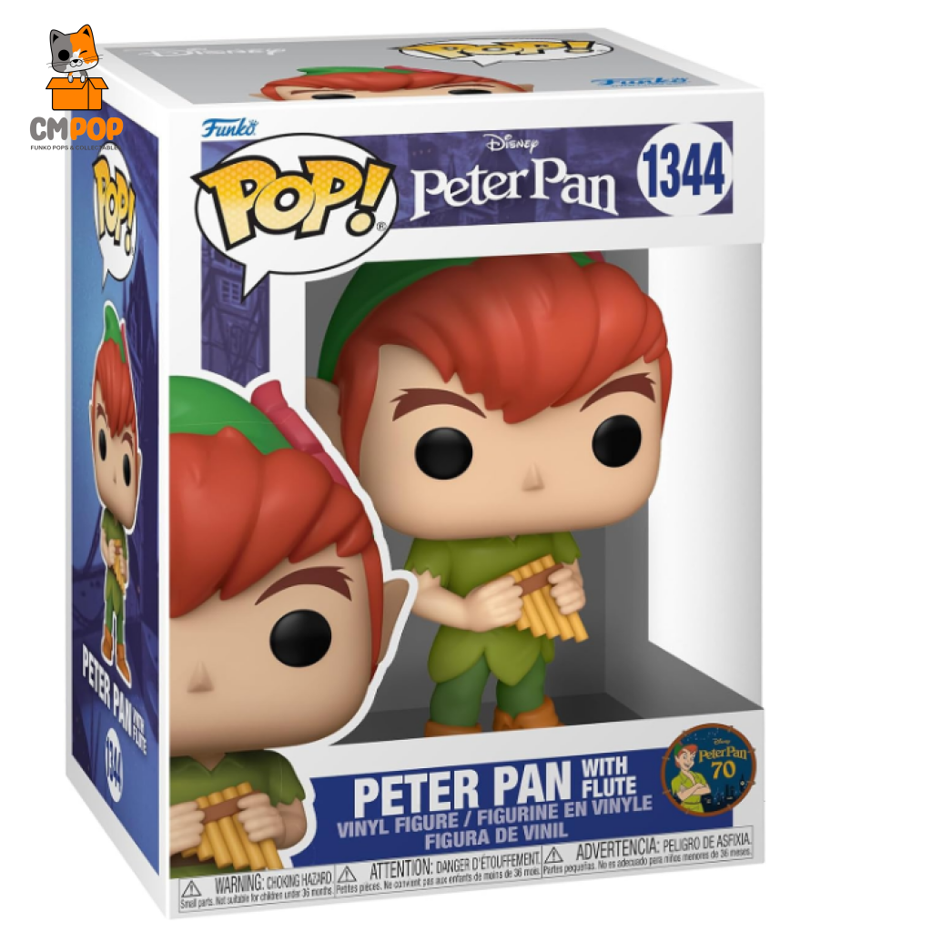 Peter Pan With Flute - #1344 -Funko Pop! Disney 70Th Funko Pop