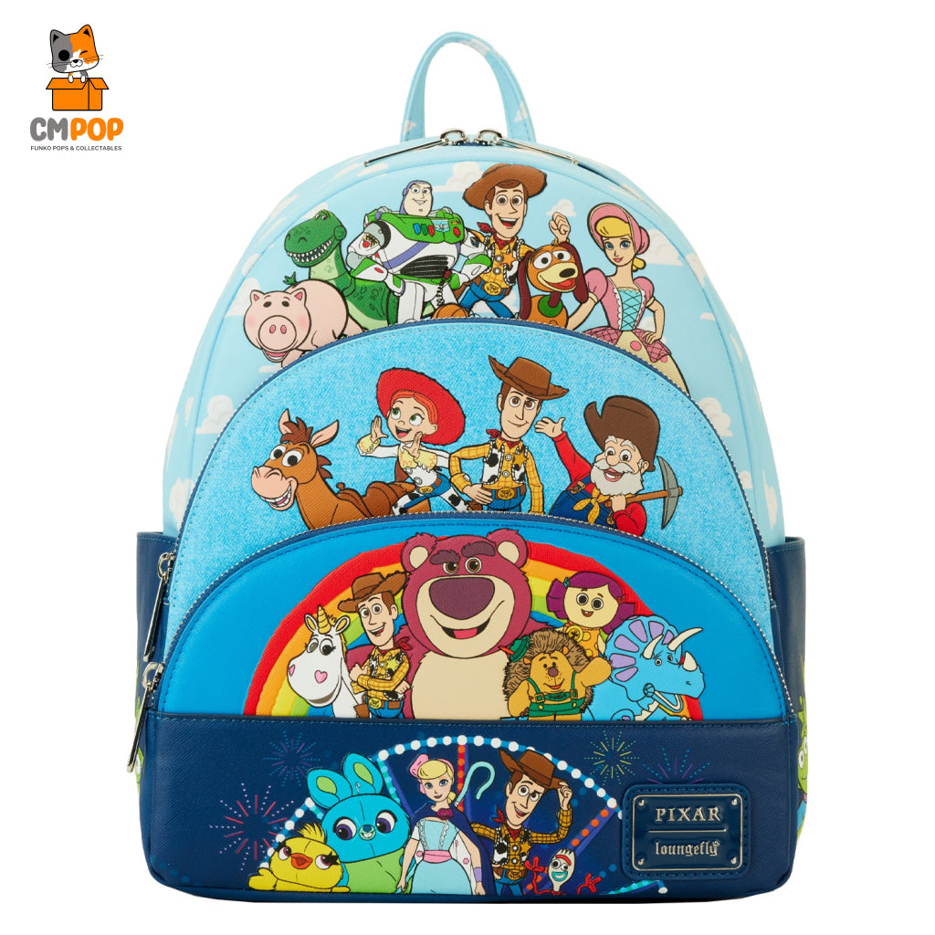 Pixar Toy Story Movie Collab Triple Pocket Mini Backpack - Loungefly