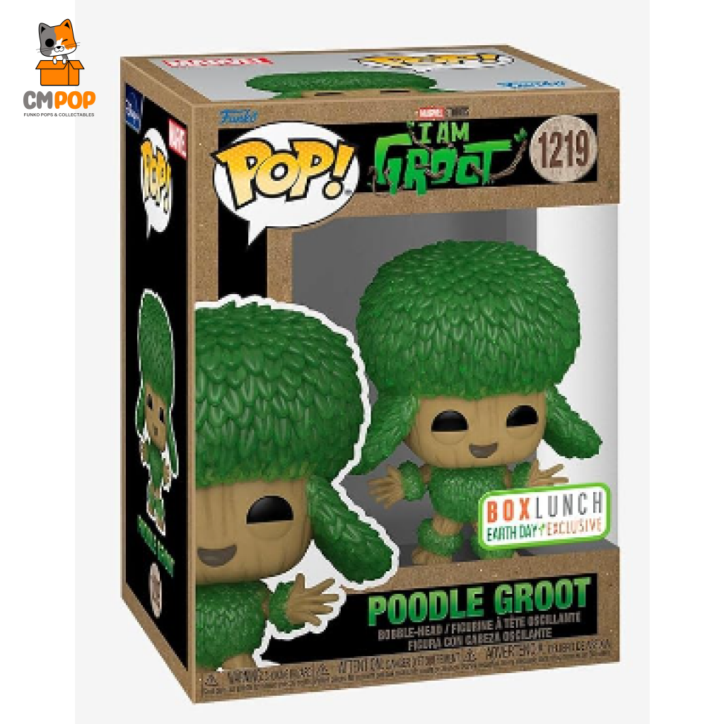 Poodle Groot - #1219 Funko Pop! I Am Marvel- Box Lunch Earth Day Exclusive Pop